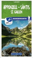 Kümmerly+Frey Karte Appenzell - Säntis / St. Gallen Wanderkarte