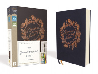 NIV, Journal the Word Bible, Cloth over Board, Navy, Red Letter, Comfort Print