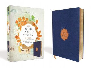 NIV, Our Family Story Bible, Leathersoft over Board, Navy, Red Letter, Comfort Print