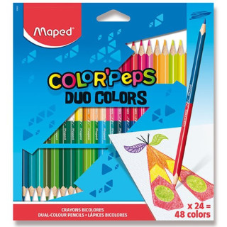Pastelky Maped trojbokďż˝ Duo 48 barev