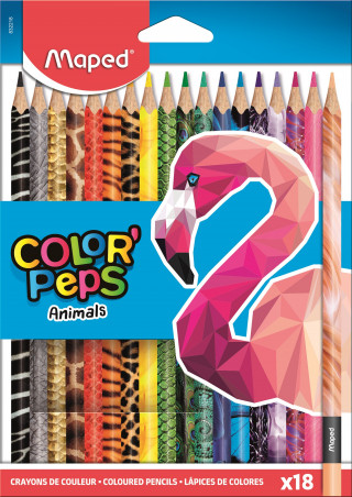 Pastelky Maped Color Peps Animal 18ks