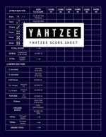 Yahtzee Score Sheet: Yahtzee Games Record Score, Scoresheet Keeper Notebook, Yahtzee Score Sheet, Yahtzee Score Card, Write in the Player N