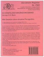 DürckheimRegister® HABERSACK-100er-Einteilung 2022