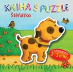 Kniha s puzzle Štěňátko