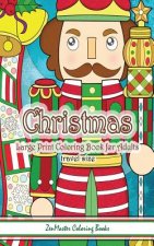 Travel Size Large Print Adult Coloring Book of Christmas