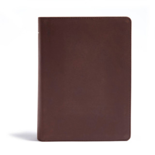 CSB He Reads Truth Bible, Brown Genuine Leather: Black Letter, Wide Margins, Notetaking Space, Reading Plans, Sewn Binding, Two Ribbon Markers, Easy-T