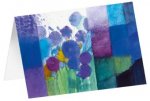 Blaue Blüte - Kunst-Faltkarten ohne Text (5 Stück)
