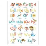 ABC Poster 70,7x100 cm | Alphabet spielerisch mit Tieren lernen | Das ABC-Lernposter mit Groß- und Kleinbuchstaben |