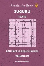 Puzzles fo Brain - Suguru 200 Hard to Expert Puzzles 12x12 vol. 22