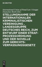 Stellungnahme Der Internationalen Kriminalistischen Vereinigung, Landesgruppe Deutsches Reich, Zum Entwurf Einer Strafprozessordnung Und Der Novelle Z