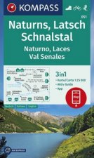 KOMPASS Wanderkarte 051 Naturns, Latsch, Schnalstal, Naturno, Laces, Val Senales 1:25.000