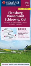 KOMPASS Fahrradkarte Flensburg Binnenland, Schleswig, Kiel 1:70.000