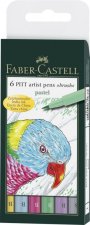Pisaki artist pens brush kolory pastelowe 6 sztuk