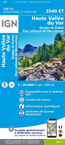 3540ET Haute Vallée du Var.Gorges de Daluis.PN du Mercantour