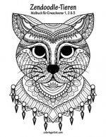 Malbuch mit Zendoodle-Tieren fur Erwachsene 1, 2 & 3