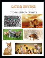 Cats & Kittens Cross Stitch Charts: Six Cross Stitch Charts with Easy to Follow Symbols and Keys Featuring Both Domestic and Wild Cats in a Large 8.5