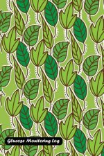Glucose Monitoring Log: Green Leaves Cover