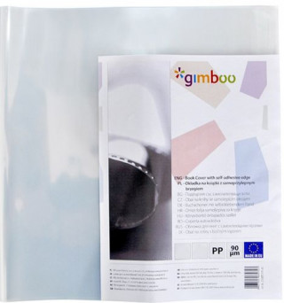 Okładka na książki GIMBOO A4 z samoprzylepnym brzegiem 30,5x55 cm transparentna 10 sztuk