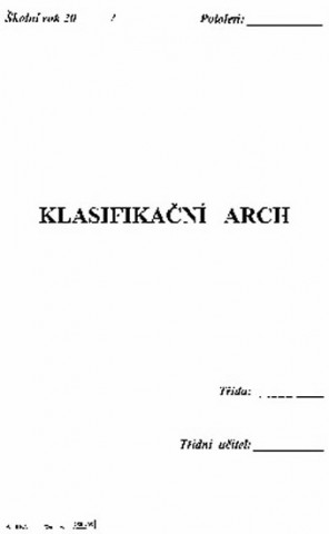 Klasifikační arch (3 x A4 složená)