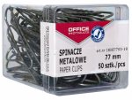 Spinacze metalowe 77mm 50 sztuk srebrne