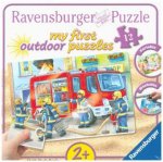 Ravensburger Kinderpuzzle - 05613 Die Feuerwehr saust herbei - my first outdoor puzzles mit 12 Teilen - Puzzle für Kinder ab 2 Jahren
