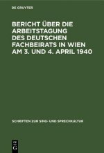 Bericht UEber Die Arbeitstagung Des Deutschen Fachbeirats in Wien Am 3. Und 4. April 1940