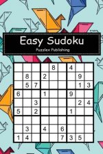 Easy Sudoku: Sudoku Puzzle Game for Beginers with Bird Origami Pattern Cover