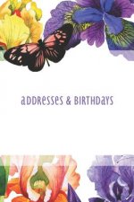 Addresses & Birthdays: Watercolor Iris and Butterfly