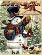 Adult Coloring Books Christmas Fun 47 Grayscale Coloring Pages: Beautiful grayscale images of Winter Christmas holiday scenes, Santa, reindeer, elves,