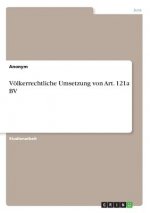 Völkerrechtliche Umsetzung von Art. 121a BV