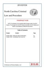North Carolina Criminal Law and Procedure-Pamphlet 89