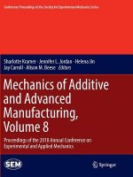 Mechanics of Additive and Advanced Manufacturing, Volume 8