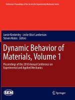 Dynamic Behavior of Materials, Volume 1