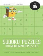 Sudoku Puzzles - 180 Medium 9x9 Puzzles