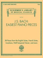 J.S. Bach: Easiest Piano Pieces: Schirmer's Library of Musical Classics, Vol. 2141