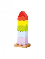 Skládací věž: Dřevěná hračka