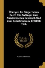 Übungen Im Bürgerlichen Recht Für Anfänger Zum Akademischen Gebrauch Und Zum Selbststudium, Erster Teil