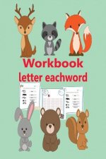 Workbook Letter Eachword: Game Fine the Missing Number Devolop Trace Letters Preschool Practice Reading