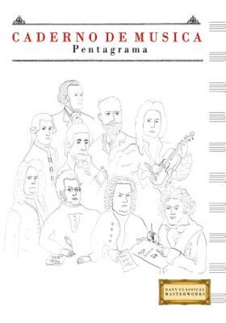 Caderno de Música Pentagrama: (17.78 x 25.4 cm)