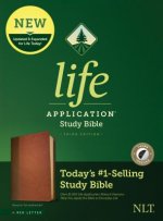 NLT Life Application Study Bible, Third Edition (Red Letter, Leatherlike, Brown/Tan, Indexed)