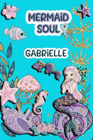 Mermaid Soul Gabrielle: Wide Ruled Composition Book Diary Lined Journal