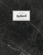 Notebook: Beautiful black marble white label ★ School supplies ★ Personal diary ★ Office notes 8.5 x 11 - big