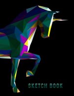 Sketch Book: Geometric Unicorn Horse Sketchbook for Drawing Sketching - 8.5x11 Pages to Draw Sketch Doodle - Write in Title, Date,