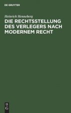 Rechtsstellung des Verlegers nach modernem Recht
