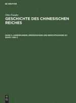 Anmerkungen, Erganzungen Und Berichtigungen Zu Band I Und II