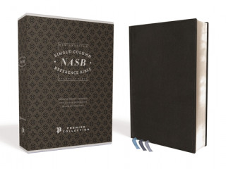 Nasb, Single-Column Reference Bible, Premium Leather, Goatskin, Black, Premier Collection, 1995 Text, Comfort Print