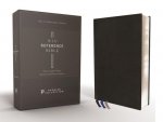 Niv, Reference Bible, Deluxe Single-Column, Premium Leather, Goatskin, Black, Premier Collection, Comfort Print