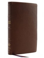 Nkjv, Thinline Reference Bible, Large Print, Premium Goatskin Leather, Brown, Premier Collection, Comfort Print