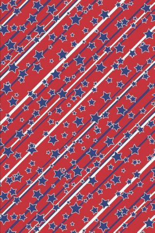 Patriotic Pattern United States of America 66: Blank Lined Notebook for Patriots and Locals