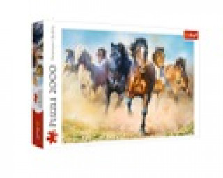 Puzzle 2000 Galopujące stado koni